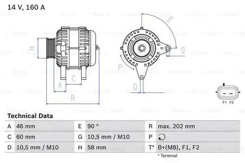 генератор BOSCH 0 986 083 900