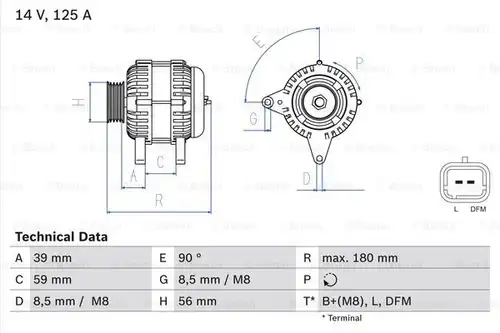 генератор BOSCH 0 986 084 060