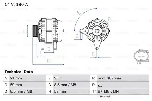 генератор BOSCH 0 986 084 130