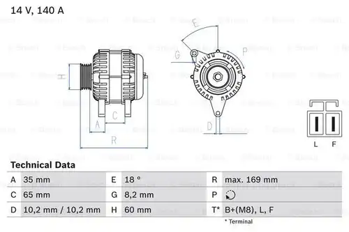 генератор BOSCH 0 986 084 150