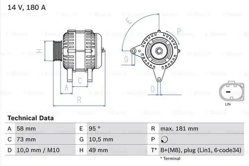 генератор BOSCH 0 986 084 630