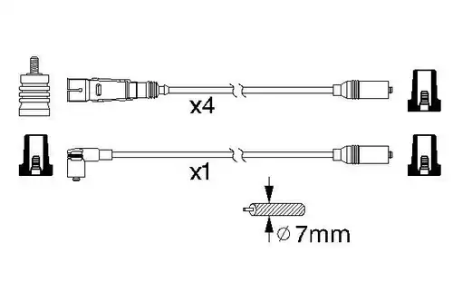 комплект запалителеи кабели BOSCH 0 986 356 320