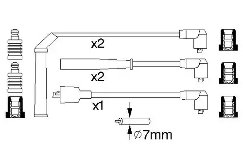 комплект запалителеи кабели BOSCH 0 986 356 730