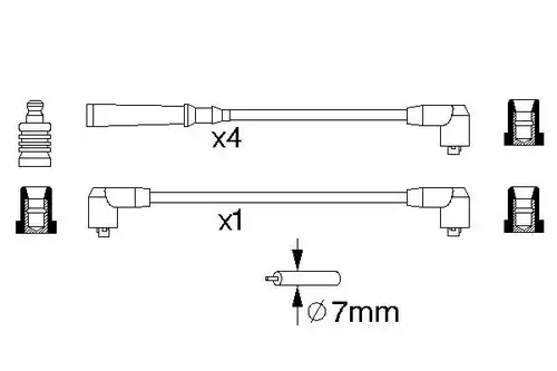 комплект запалителеи кабели BOSCH 0 986 356 790