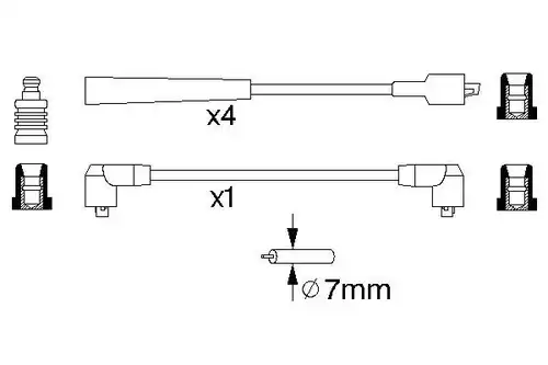 комплект запалителеи кабели BOSCH 0 986 356 869