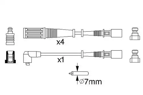 комплект запалителеи кабели BOSCH 0 986 357 130