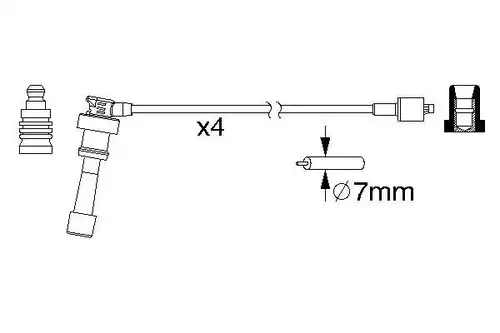 комплект запалителеи кабели BOSCH 0 986 357 159