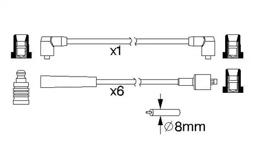 комплект запалителеи кабели BOSCH 0 986 357 164