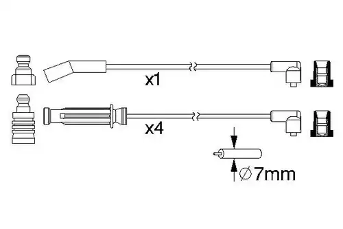 комплект запалителеи кабели BOSCH 0 986 357 212
