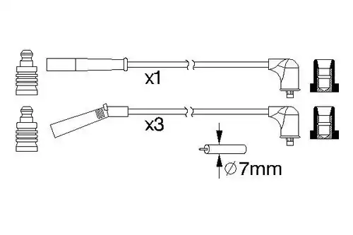 комплект запалителеи кабели BOSCH 0 986 357 215