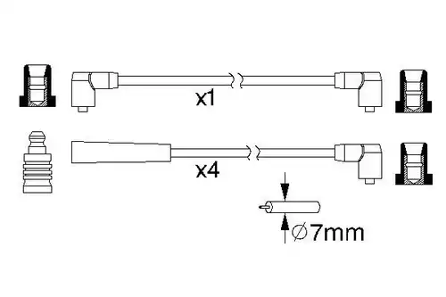 комплект запалителеи кабели BOSCH 0 986 357 216