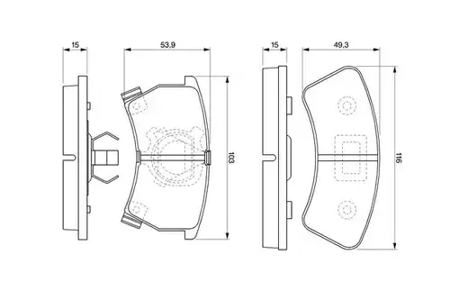 накладки BOSCH 0 986 424 006