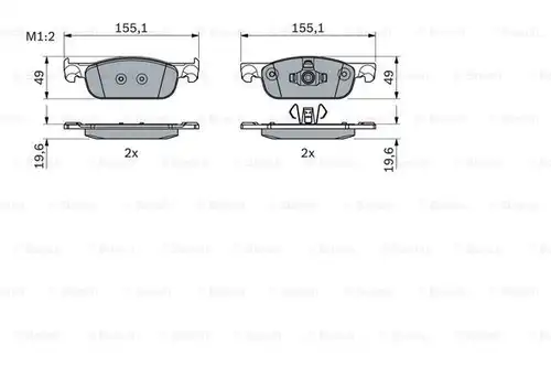 накладки BOSCH 0 986 424 021