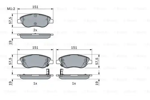 накладки BOSCH 0 986 424 042