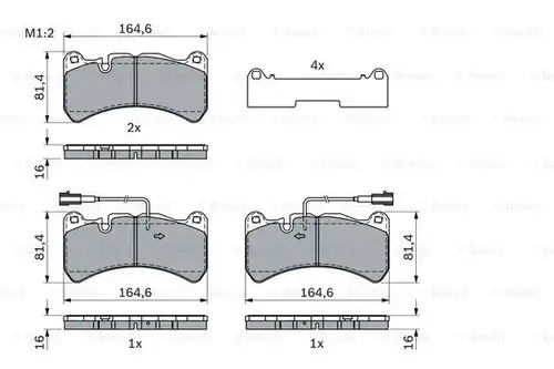 накладки BOSCH 0 986 424 104