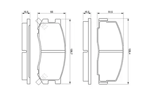 накладки BOSCH 0 986 424 133