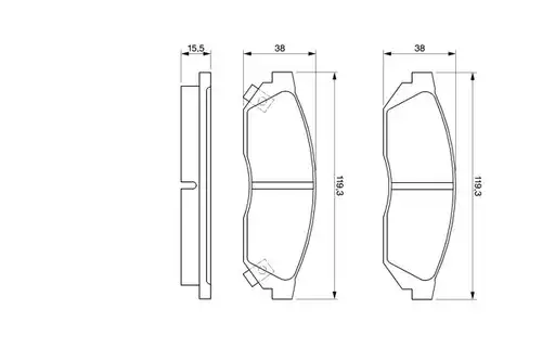 накладки BOSCH 0 986 424 155