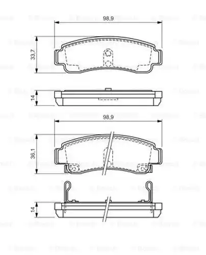 накладки BOSCH 0 986 424 299