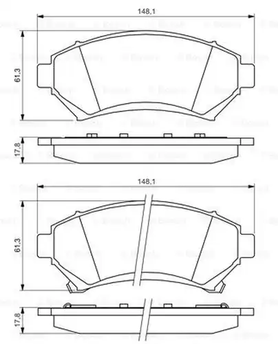 накладки BOSCH 0 986 424 466