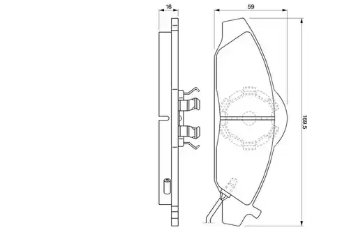 накладки BOSCH 0 986 424 551