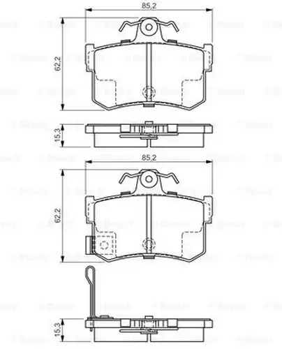 накладки BOSCH 0 986 424 568