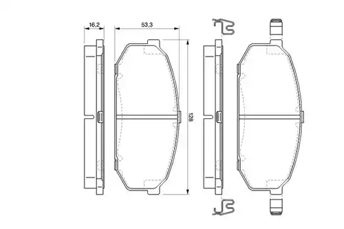 накладки BOSCH 0 986 424 573