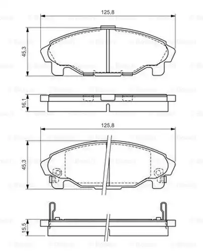 накладки BOSCH 0 986 424 590