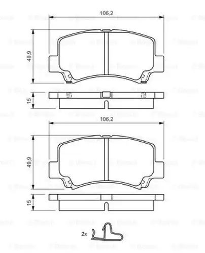 накладки BOSCH 0 986 424 626