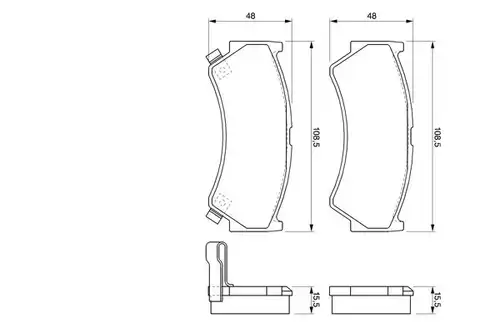 накладки BOSCH 0 986 424 732