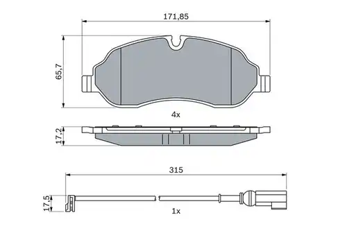 накладки BOSCH 0 986 424 982