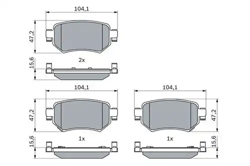 накладки BOSCH 0 986 460 010