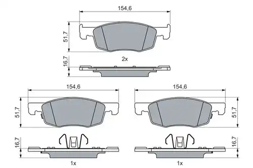 накладки BOSCH 0 986 460 018