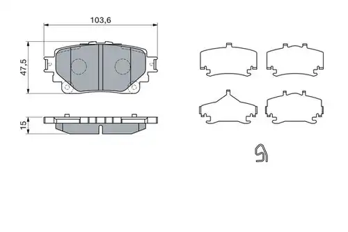 накладки BOSCH 0 986 460 043