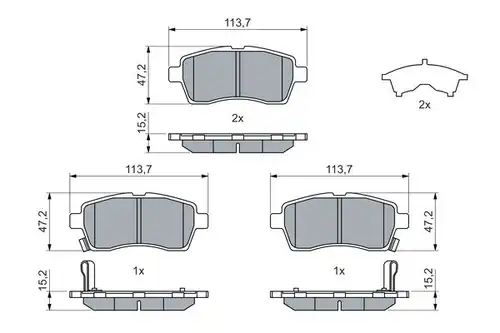 накладки BOSCH 0 986 460 075