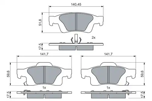 накладки BOSCH 0 986 460 081