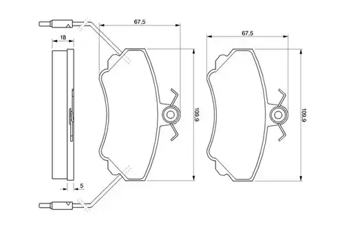 накладки BOSCH 0 986 460 982