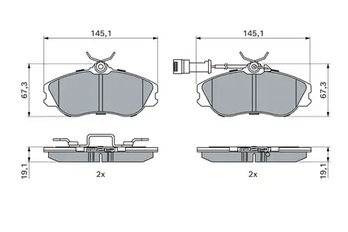 накладки BOSCH 0 986 461 115