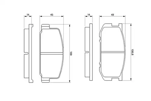 накладки BOSCH 0 986 468 541