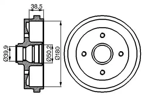 спирачен барабан BOSCH 0 986 477 002