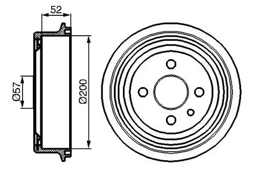 спирачен барабан BOSCH 0 986 477 018