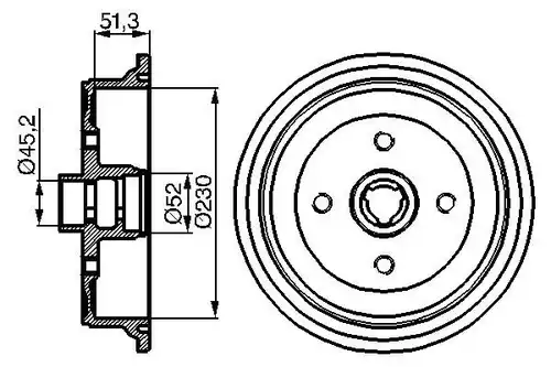 спирачен барабан BOSCH 0 986 477 029