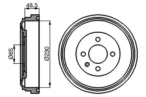 спирачен барабан BOSCH 0 986 477 036