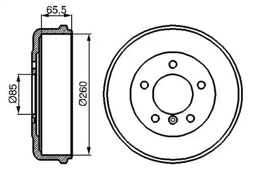 спирачен барабан BOSCH 0 986 477 038