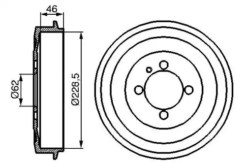 спирачен барабан BOSCH 0 986 477 039