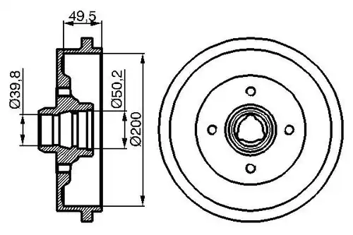 спирачен барабан BOSCH 0 986 477 041