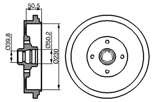 спирачен барабан BOSCH 0 986 477 042