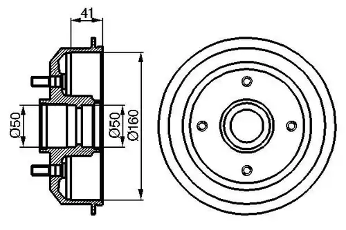 спирачен барабан BOSCH 0 986 477 044