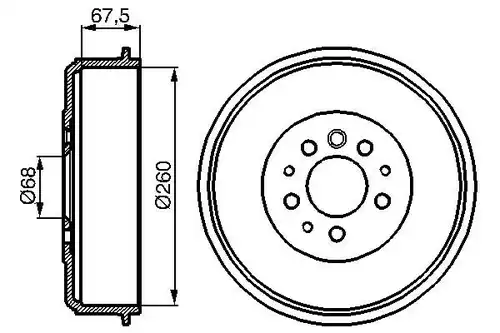 спирачен барабан BOSCH 0 986 477 046