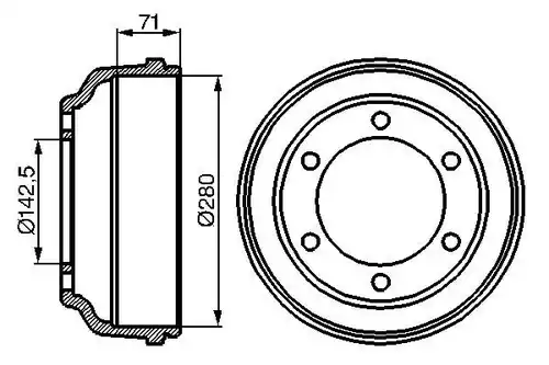 спирачен барабан BOSCH 0 986 477 047