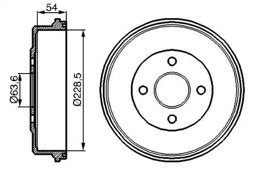 спирачен барабан BOSCH 0 986 477 051